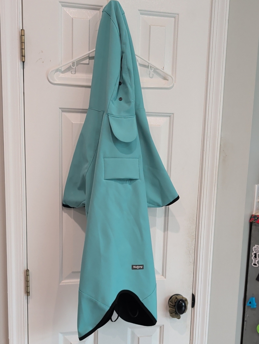 Kohl's Black and Teal Dog Jacket with Hood